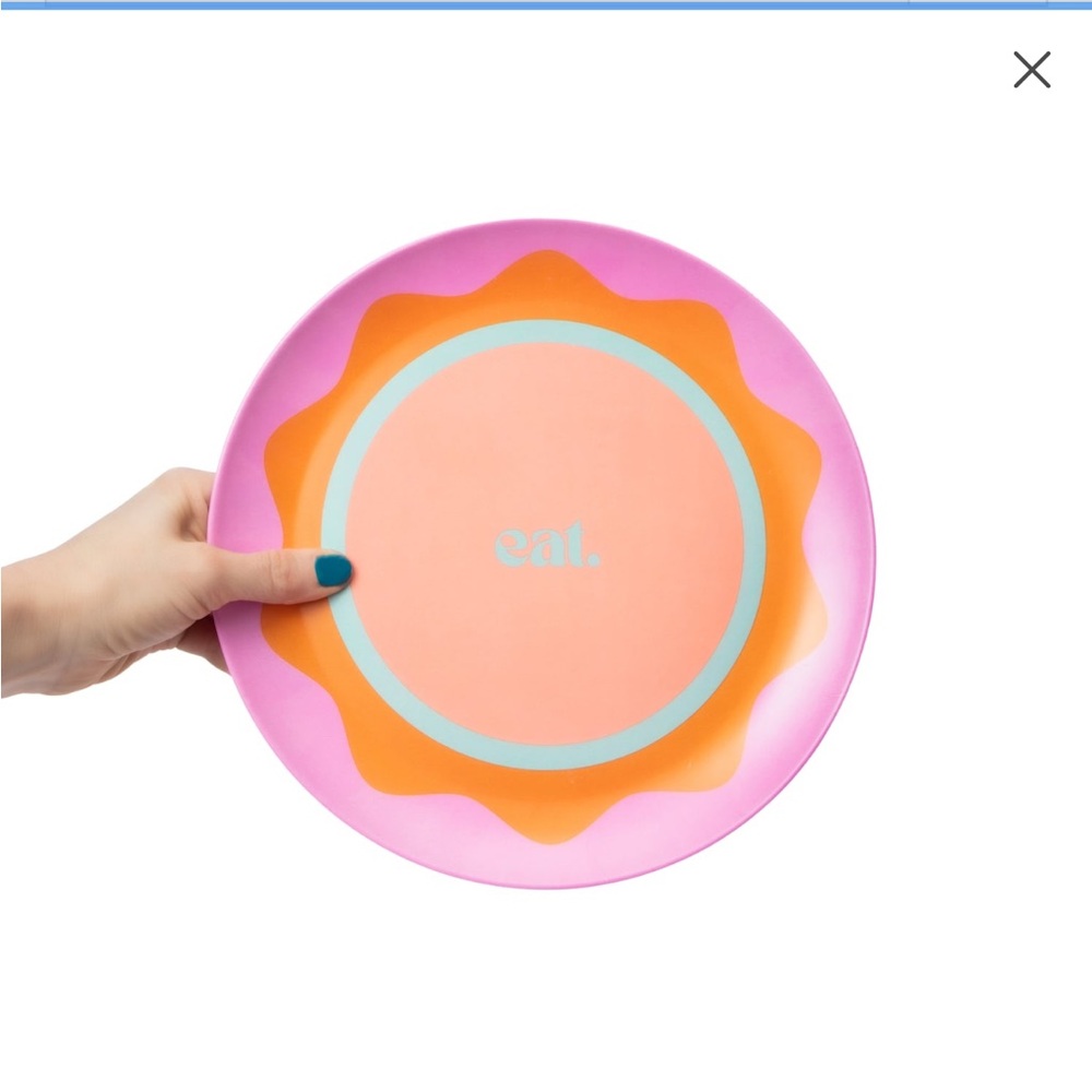 Colorful Plate Set with 'Eat' Design - Picture 12 of 13